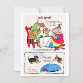 Cartão Postal Rhyme Enfermeiro Jack Spratt, Chuva, Saia