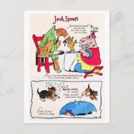 Cartão Postal Rhyme Enfermeiro Jack Spratt, Chuva, Saia
