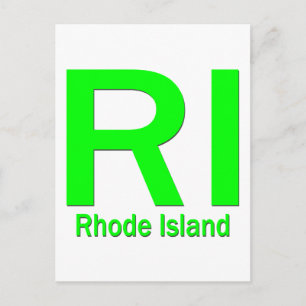 Cartão Postal RI Rhode Island, verde comum
