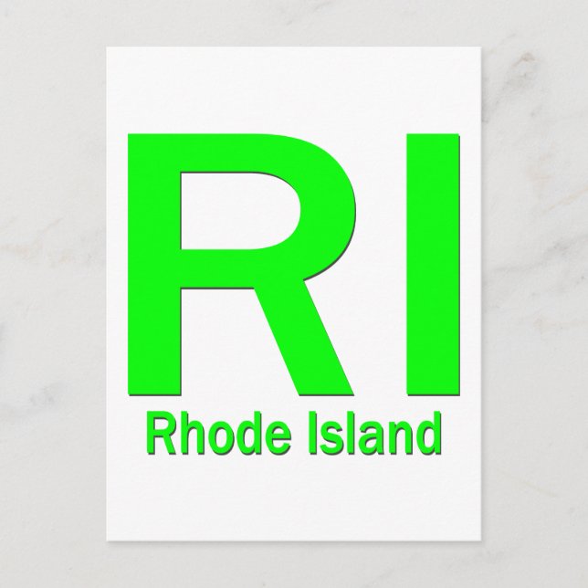 Cartão Postal RI Rhode Island, verde comum (Frente)
