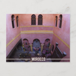 Cartão Postal Riad marroquino, Marraquexe Marrocos
