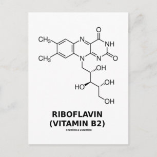 Cartão Postal Riboflavina (Vitamina B2) Molécula Química