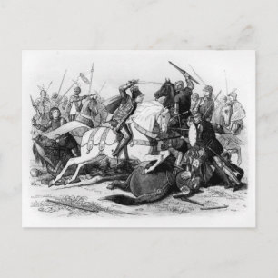Cartão Postal Ricardo III na Batalha de Bosworth em 1485