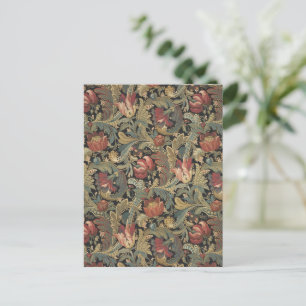 Cartão Postal Rich Floral Tapeçaria Brocade Antique Clássica