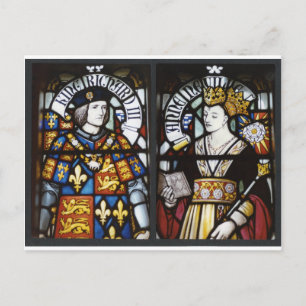 CARTÃO POSTAL RICHARD III E RAINHA ANNE DA INGLATERRA