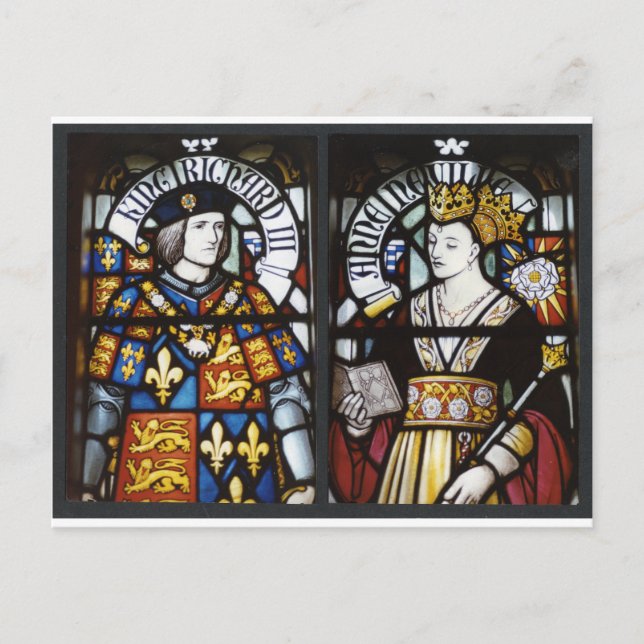 CARTÃO POSTAL RICHARD III E RAINHA ANNE DA INGLATERRA (Frente)