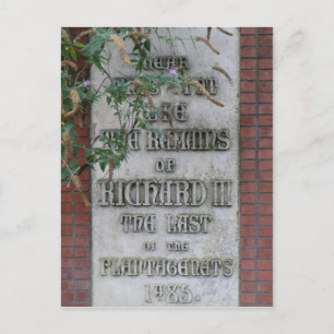 Cartão Postal Richard III Memorial em Leicester, Inglaterra