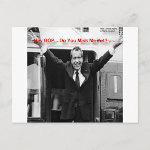 Cartão Postal Richard Nixon "Já Sentem Minha Falta?" Presentes e