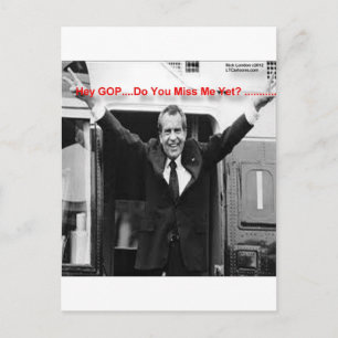 Cartão Postal Richard Nixon "Já Sentiu Minha Falta?" Camisetas e