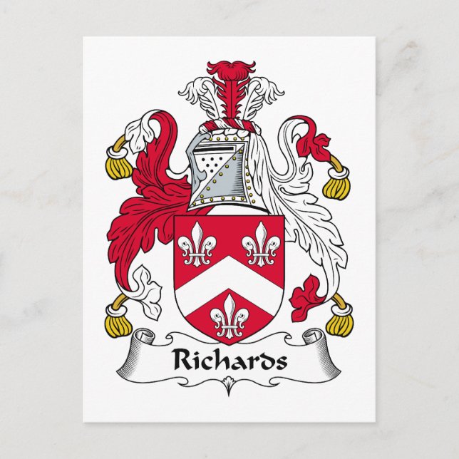 Cartão Postal Richards Family Crest (Frente)