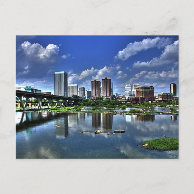 Cartão Postal Richmond Ao Longo Do Rio (Frente)