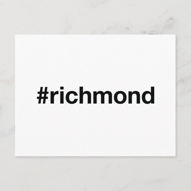 Cartão Postal RICHMOND Hashtag (Frente)