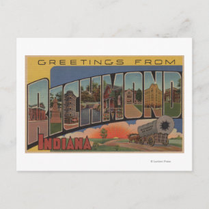 Cartão Postal Richmond, Indiana - Cenas Grandes