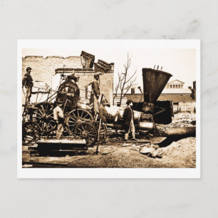 Cartão Postal Richmond & Petersburg RR Ruins Richmine VA 1 de ab