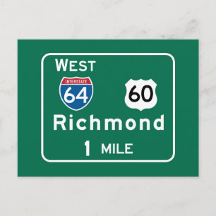 Cartão Postal Richmond, Sinal de Estrada VA