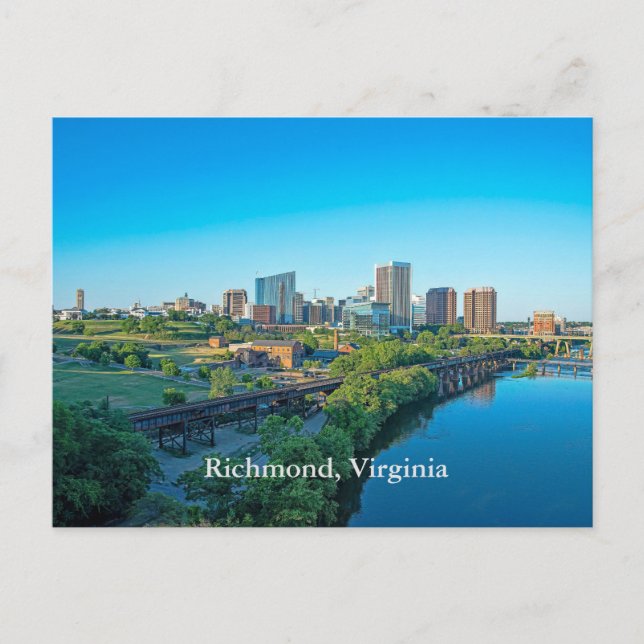 Cartão Postal Richmond, vista panorâmica Virginia (Frente)