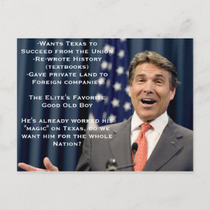 Cartão Postal Rick Perry para Presidente!?!?!?!