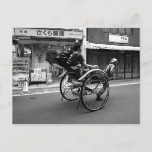 Cartão Postal Rickshaw japonês