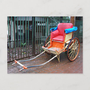 Cartão Postal Rickshaw puxado à mão em Kolkata (Calcutá), Índia