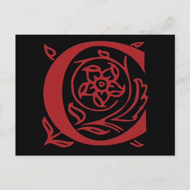 Cartão Postal Rico - Letra C (Frente)