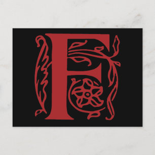 Cartão Postal Rico - Letra F