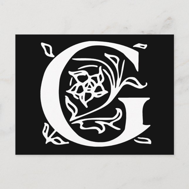 Cartão Postal Rico - Letra G (Frente)