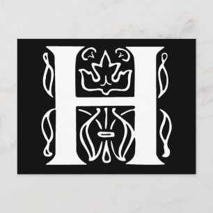 Cartão Postal Rico - Letra H