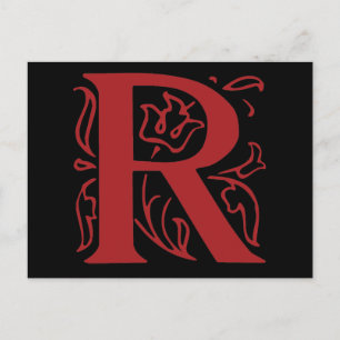 Cartão Postal Rico - Letra R