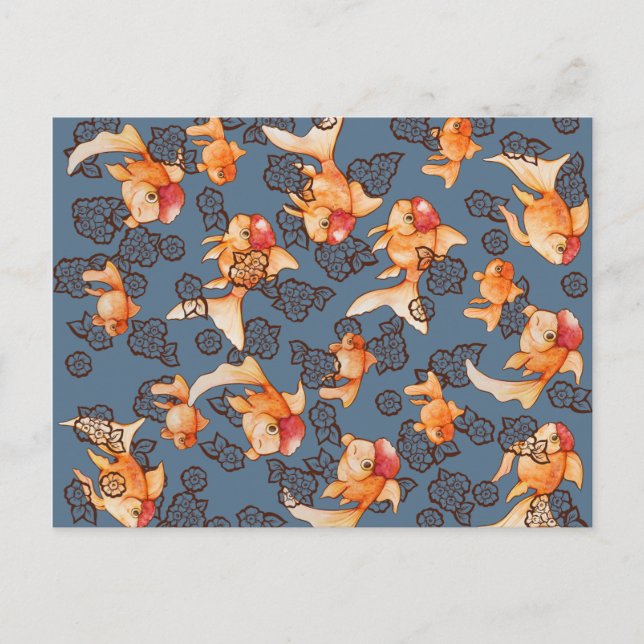 Cartão Postal Rico Oranda Goldfish (Frente)