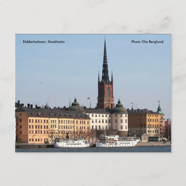 Cartão Postal Riddarholmen, Estocolmo, Foto ... (Frente)