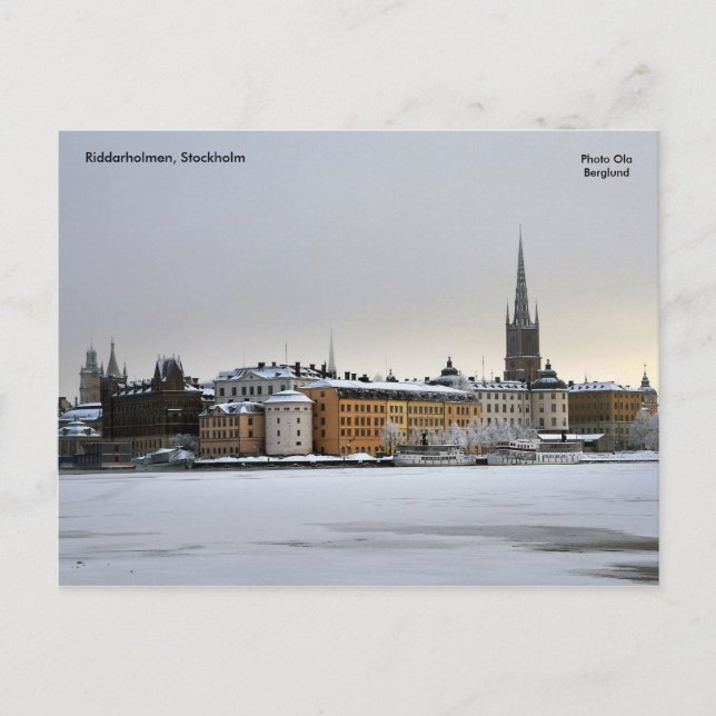 Cartão Postal Riddarholmen, Estocolmo, Foto ... (Frente)