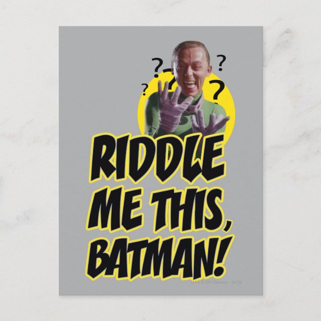 Cartão Postal Riddle Me This Batman (Frente)