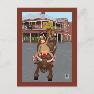 Cartão Postal Ride em cowgirl