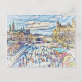 Cartão Postal Rideau Canal Ottawa Canadá