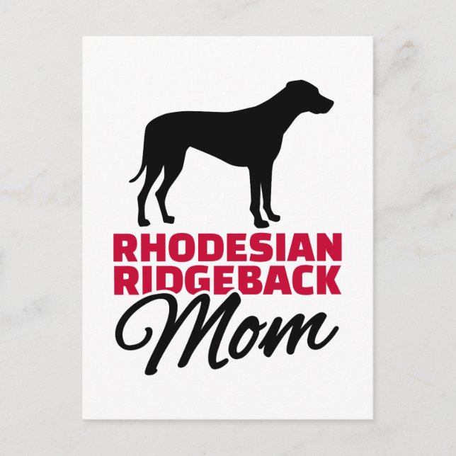 Cartão Postal Ridgeback mãe de rodeios (Frente)