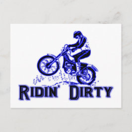 Cartão Postal Ridin Dirty Dirt Bike Rider