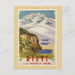Cartão Postal Rieti Sabina vintage poster de viagens italiano