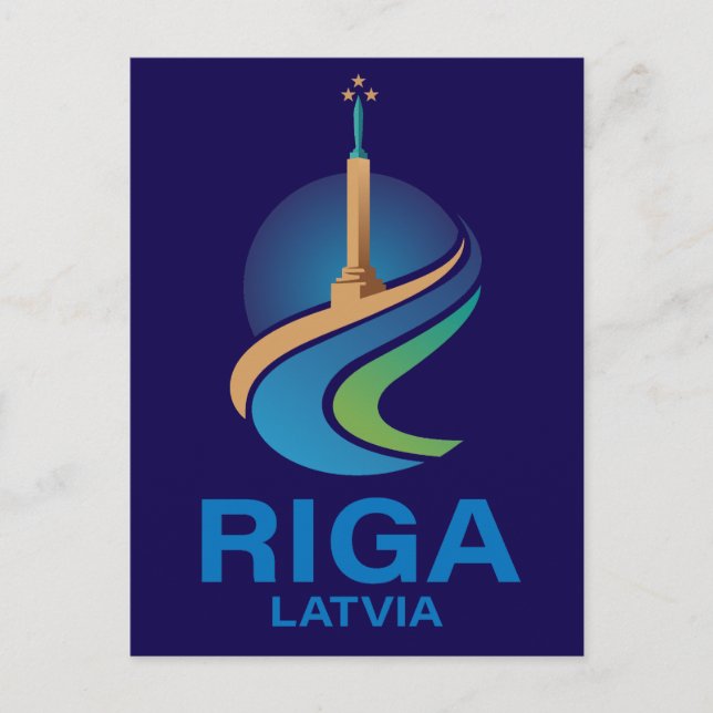 Cartão Postal Riga Letônia (Frente)