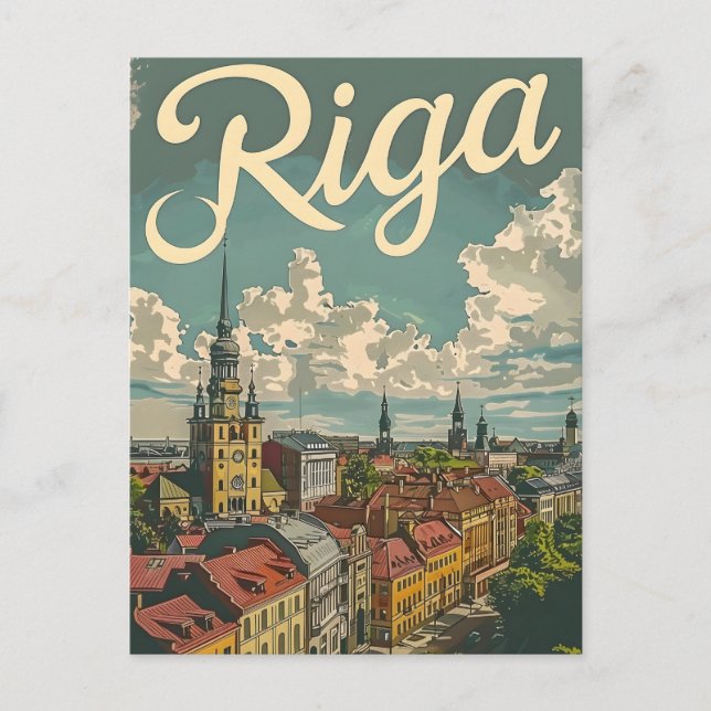 Cartão Postal Riga Vintage (Frente)