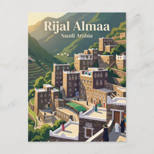 Cartão Postal Rijal Almaa Arábia Saudita