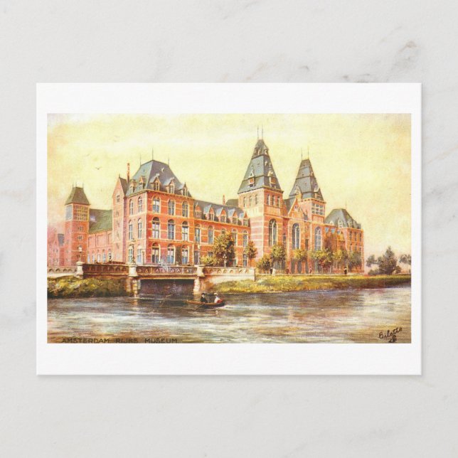 Cartão Postal Rijksmuseum Antigo, Amsterdã (Frente)