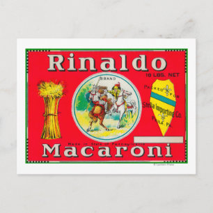 Cartão Postal Rinaldo Macaroni LabelPhiladelphia, PA