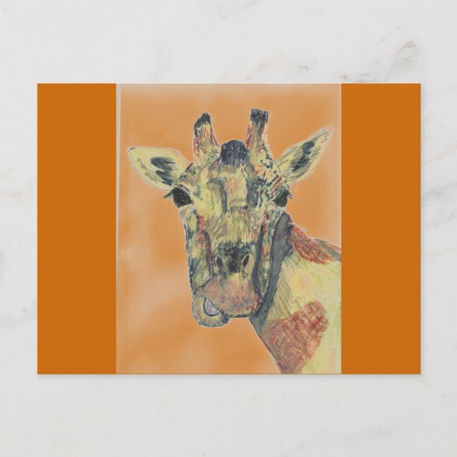 Cartão Postal Rindo Girafa (Frente)
