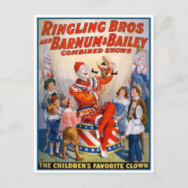 Cartão Postal Ringling Bros e Barnum & Bailey Circus Poster
