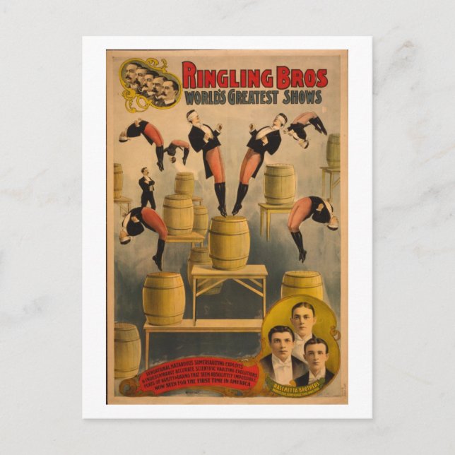 Cartão Postal Ringling Bros. /Raschetta Bros. (Frente)