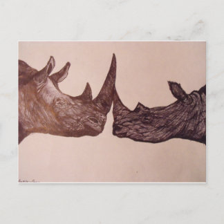 Cartão Postal Rinoceronte