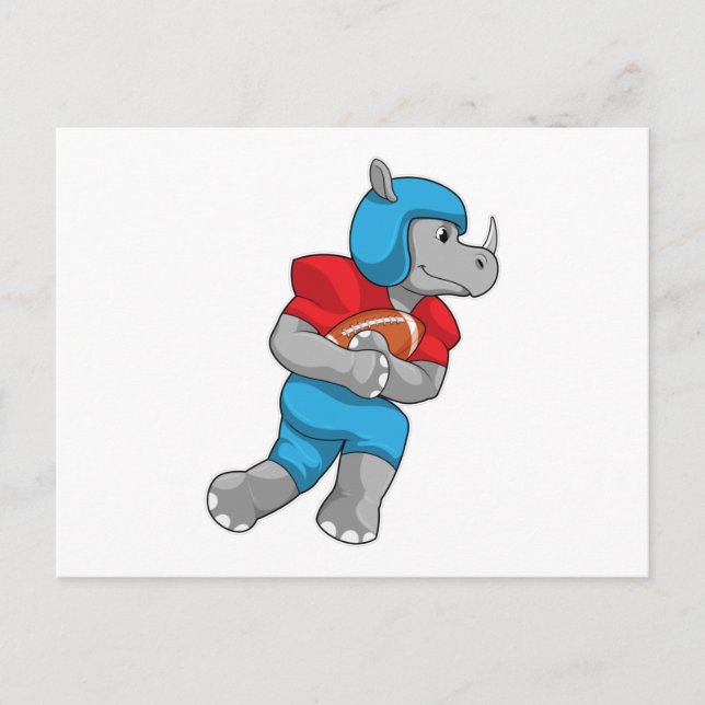 Cartão Postal Rinoceronte no Esportes de Futebol (Frente)