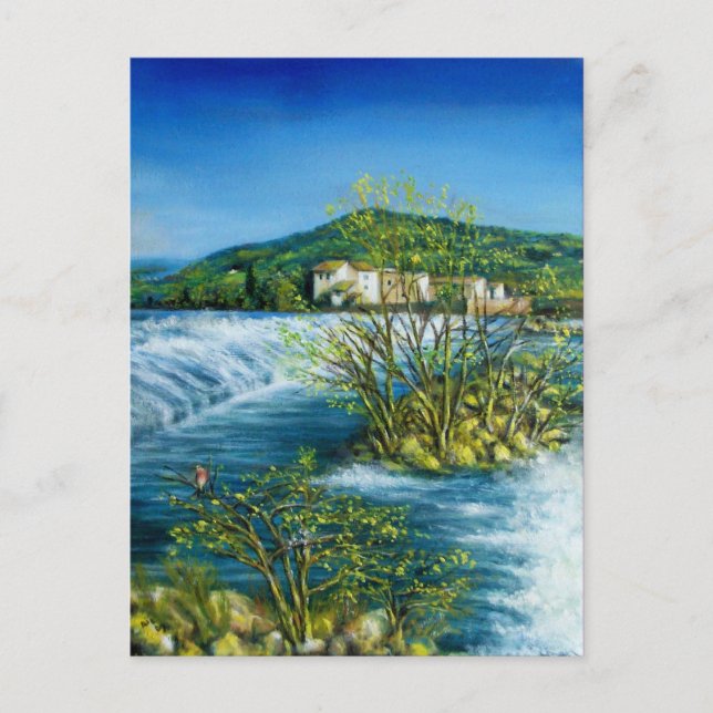 Cartão Postal RIO ARNO EM ROVEZZANO Florence Itália (Frente)