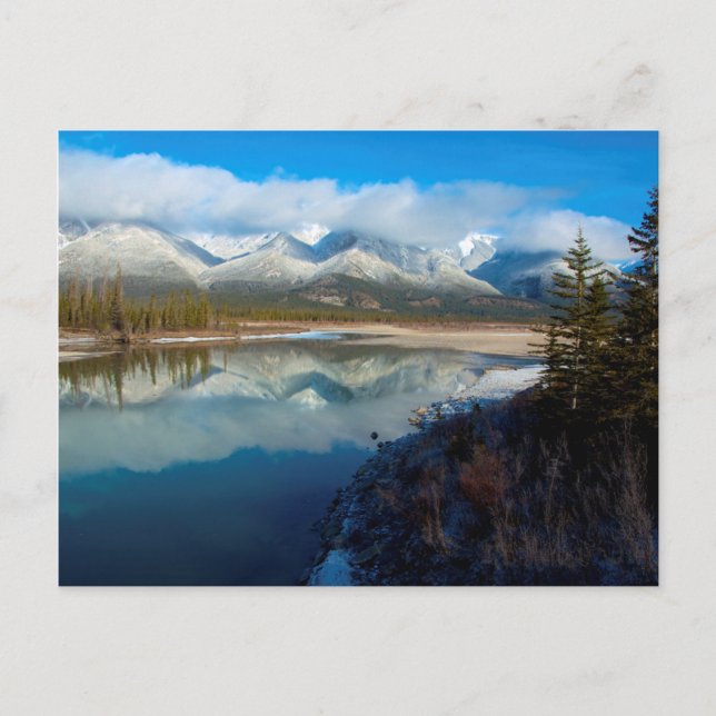 Cartão Postal Rio Athabasca, Parque Nacional Jasper, Alberta (Frente)