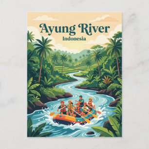 Cartão Postal Rio Ayung Bali Indonésia